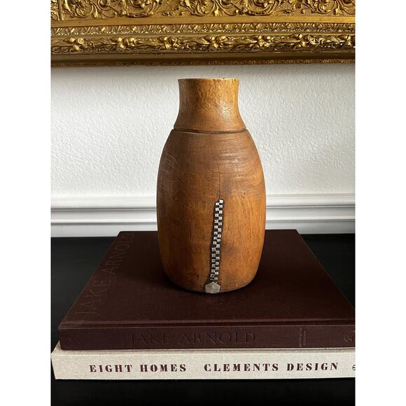 Vintage African Tutsi Wooden Vase - Picture 1 of 7